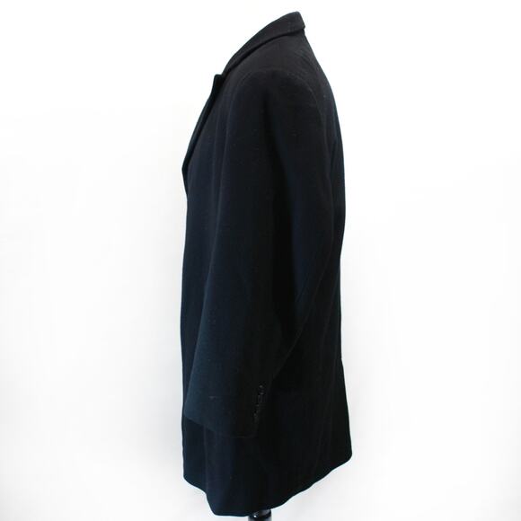Pronto Uomo Men's Black Wool Blend Coat Jacket Minimalist Size 44 Short Medium - Picture 4 of 6
